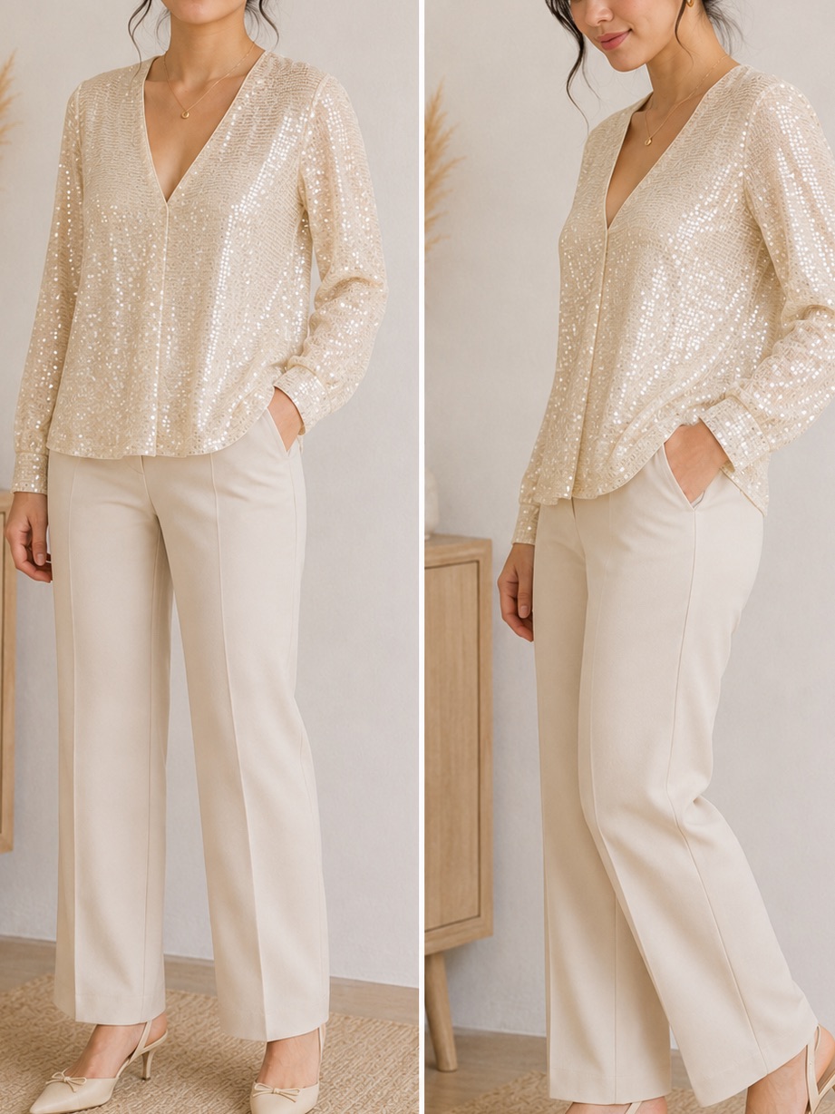 Lapointe Sequin Blouse